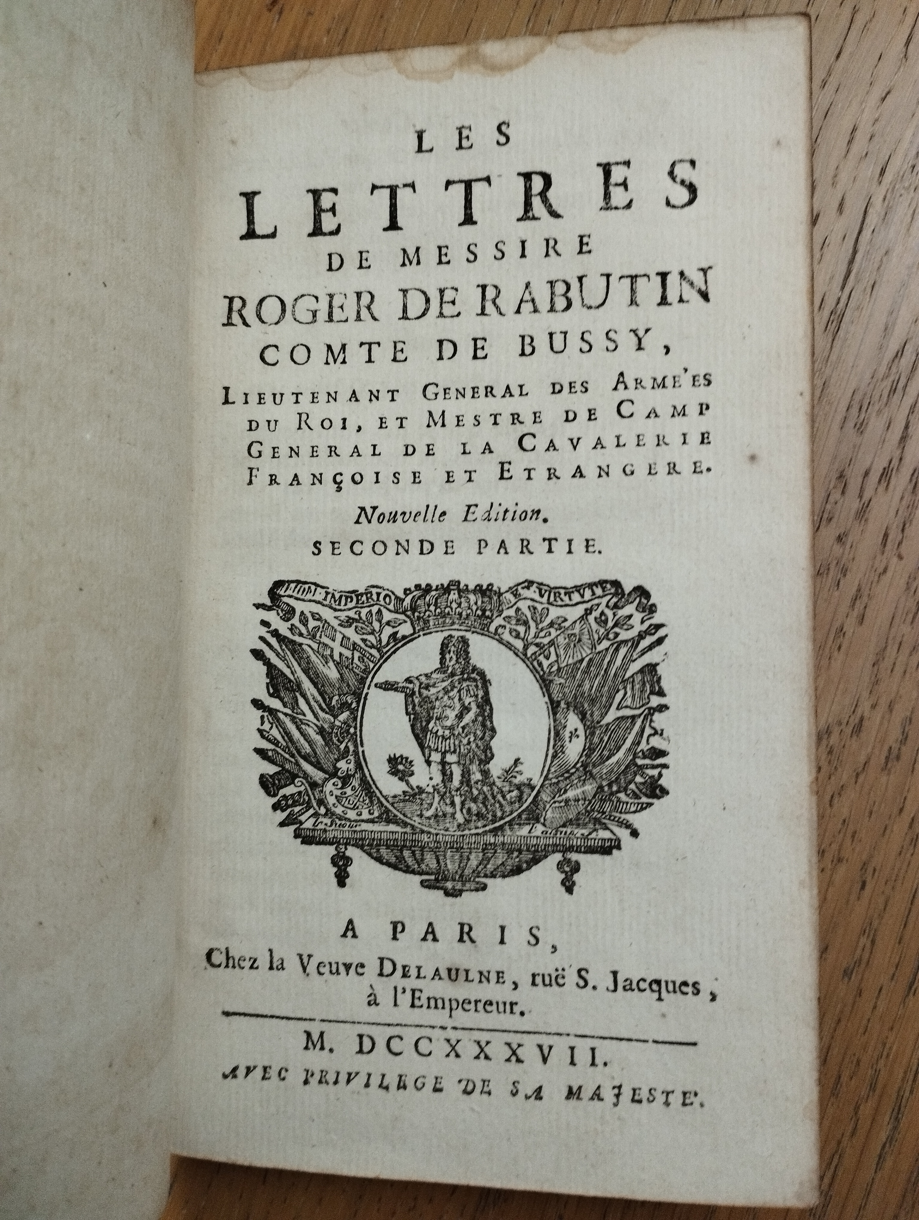 R.Rabutin  les lettres (pp. 1-3, 1737)