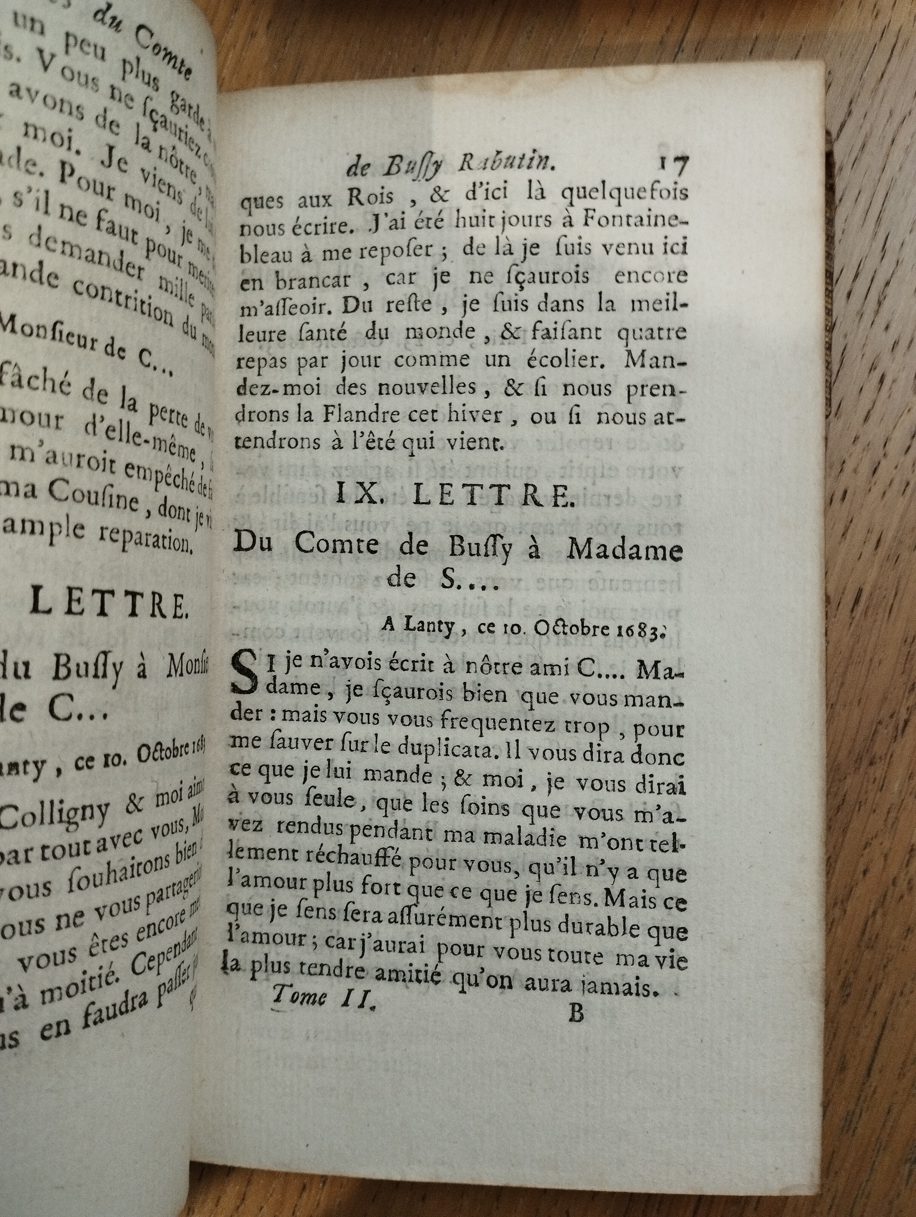 R.Rabutin  les lettres (pp. 1-3, 1737)