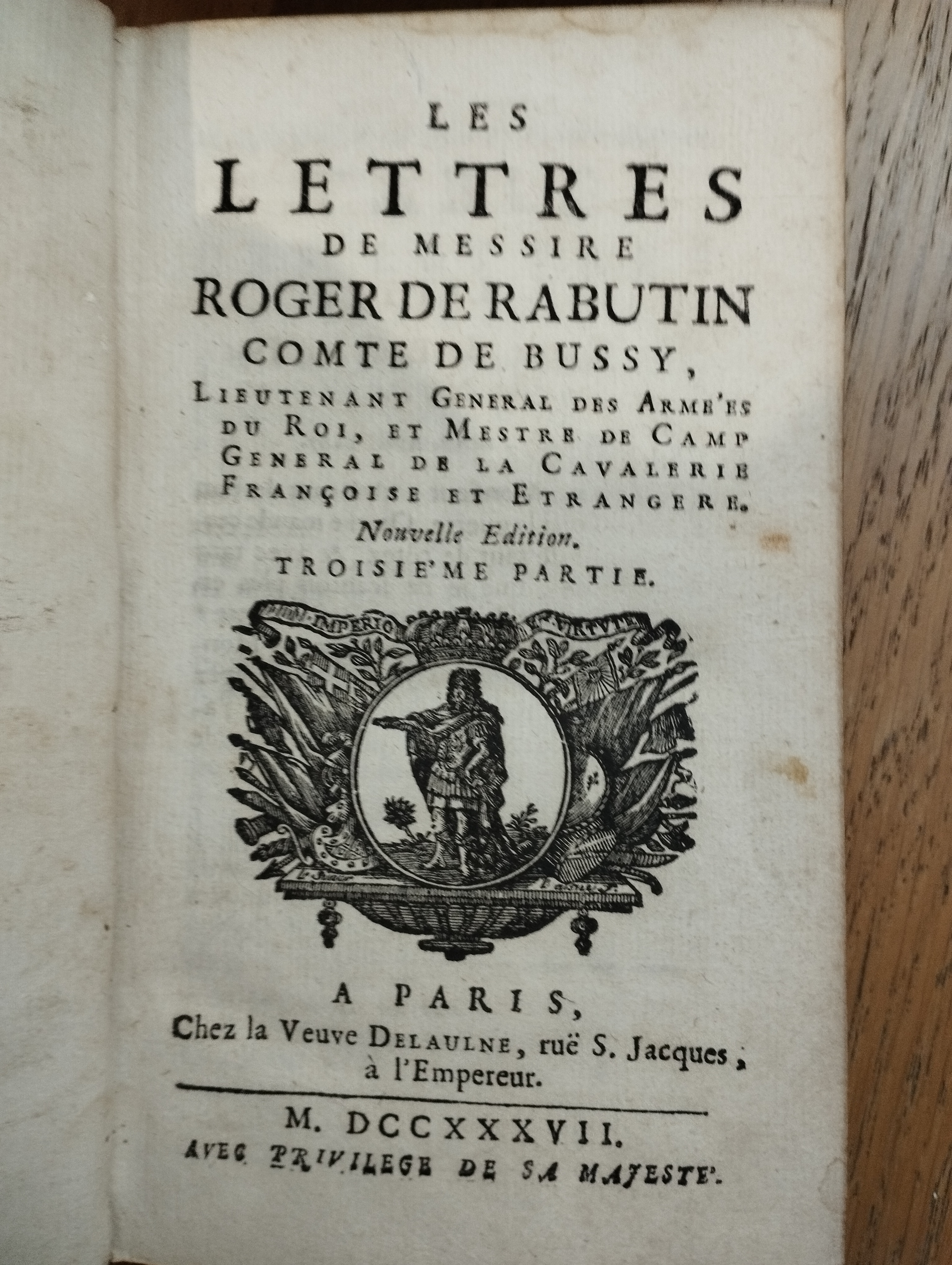 R.Rabutin  les lettres (pp. 1-3, 1737)