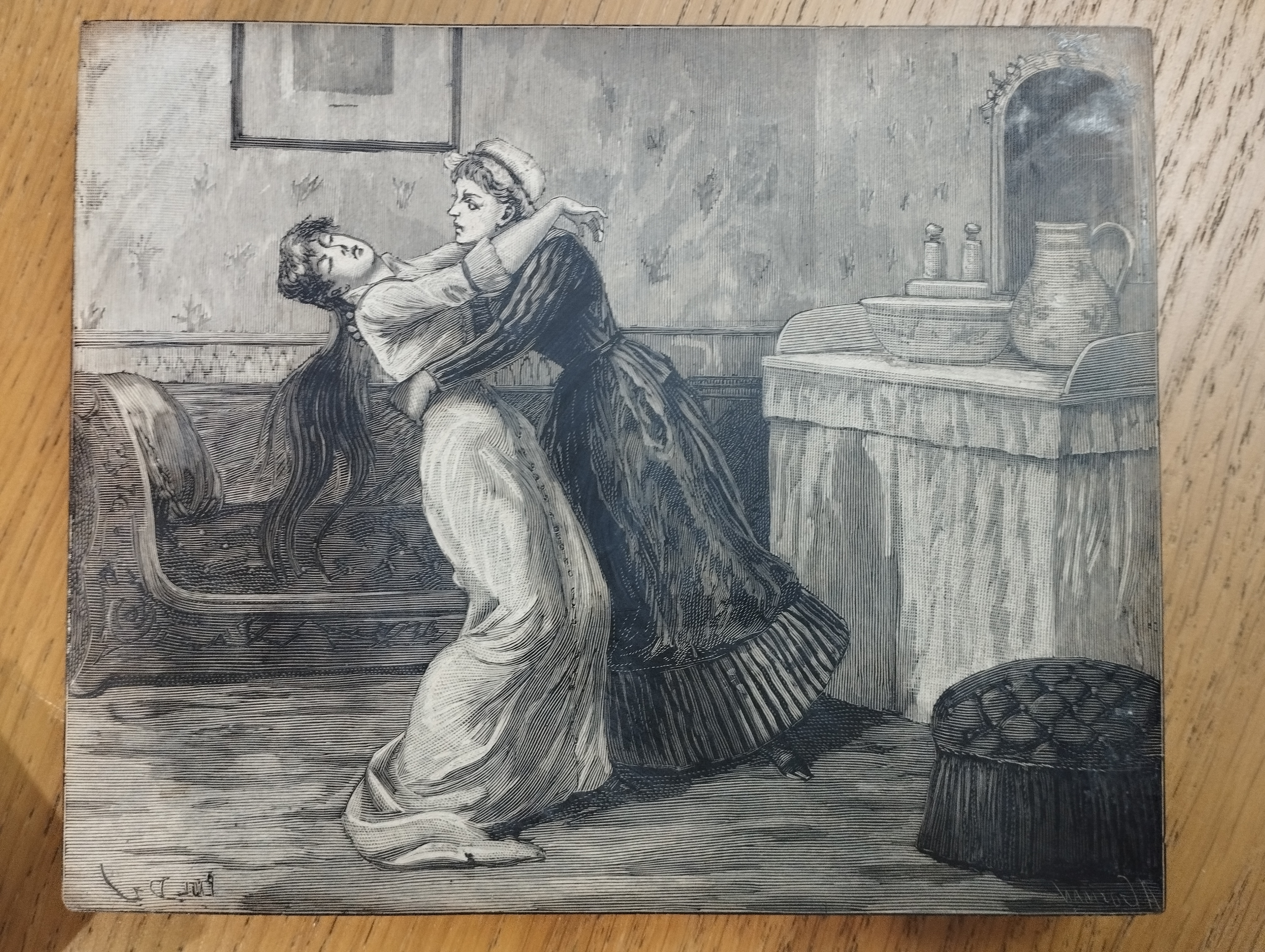 Gravure par Adolphe Gusman , « Madame de Chamblay » d'Alexandre Dumas