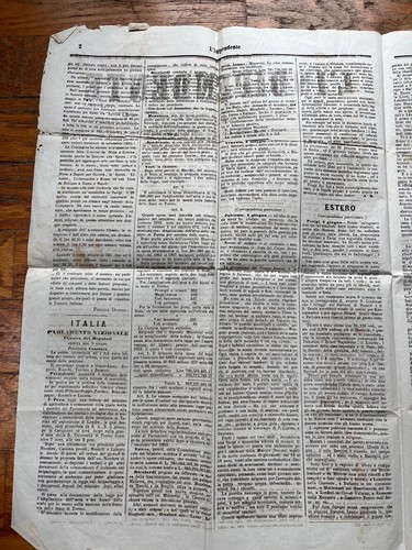 Journal L'Indipendente 9.6.1863      2