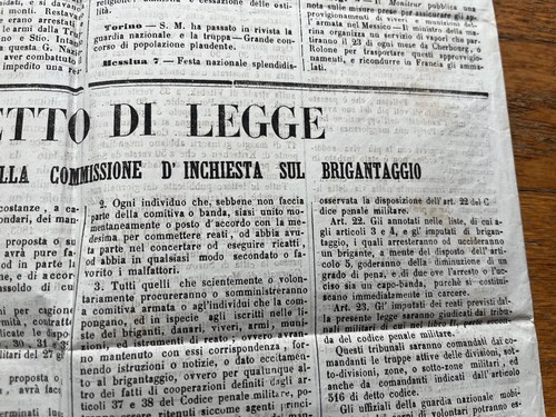 Journal L'Indipendente 9.6.1863      2