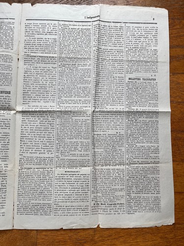 Journal L'Indipendente 23.6.1863     2