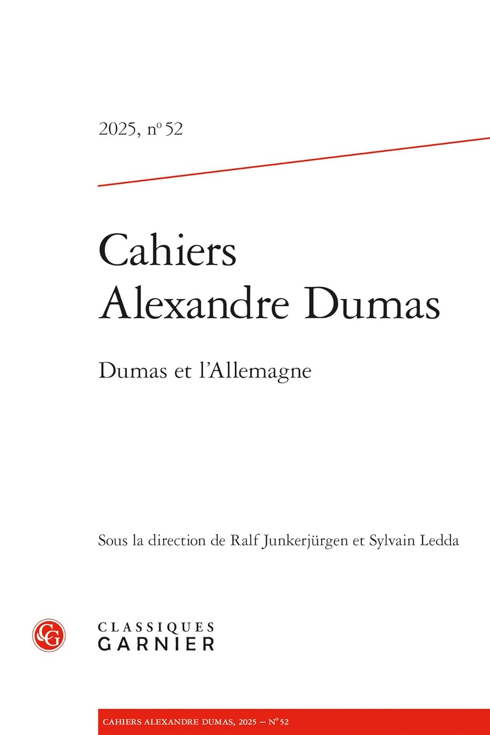 Cahiers Alexandre Dumas 2025, n 52