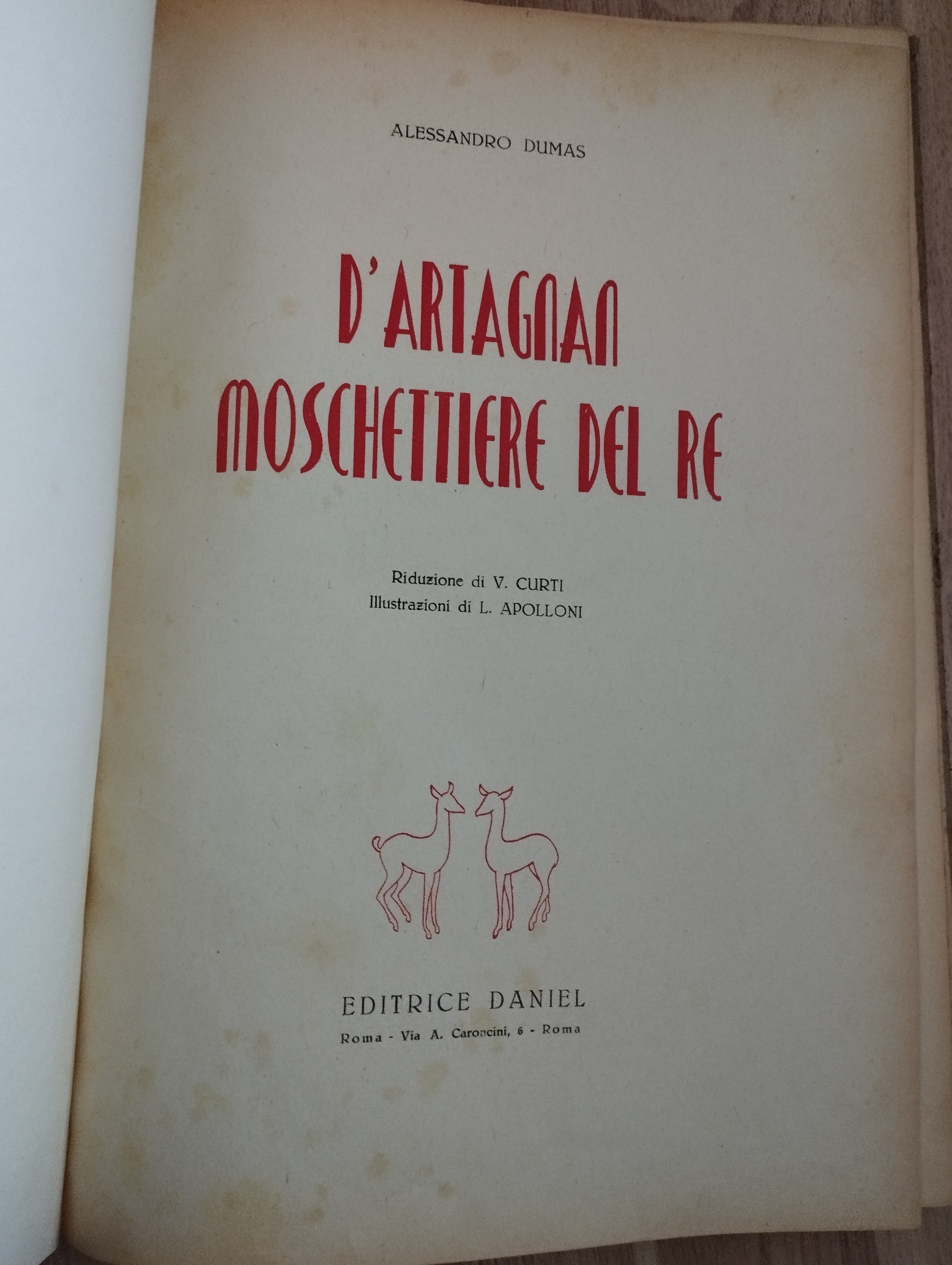 A.Dumas D'Artagnan moschettiere del re  (italiano)