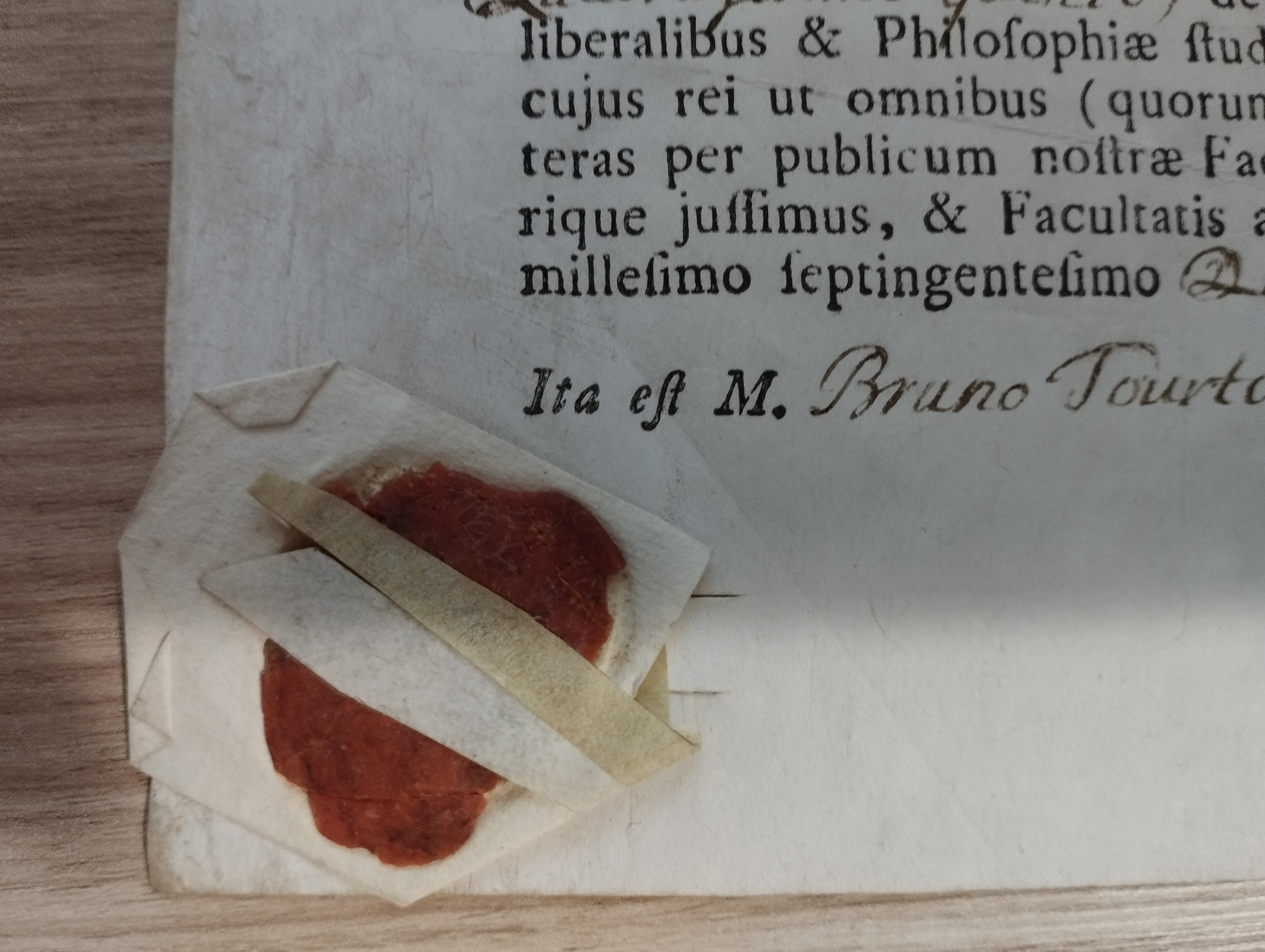 Diplome de fin d'etudes de l'Université d'Alma  01.012.1745