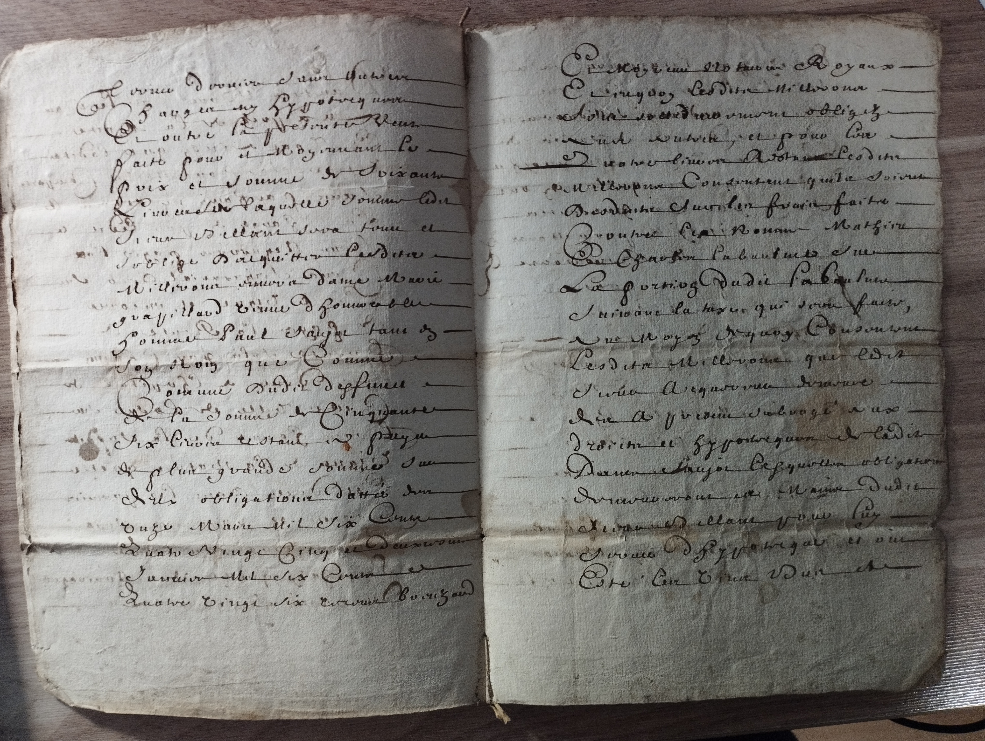 Contrat de mariage  1687