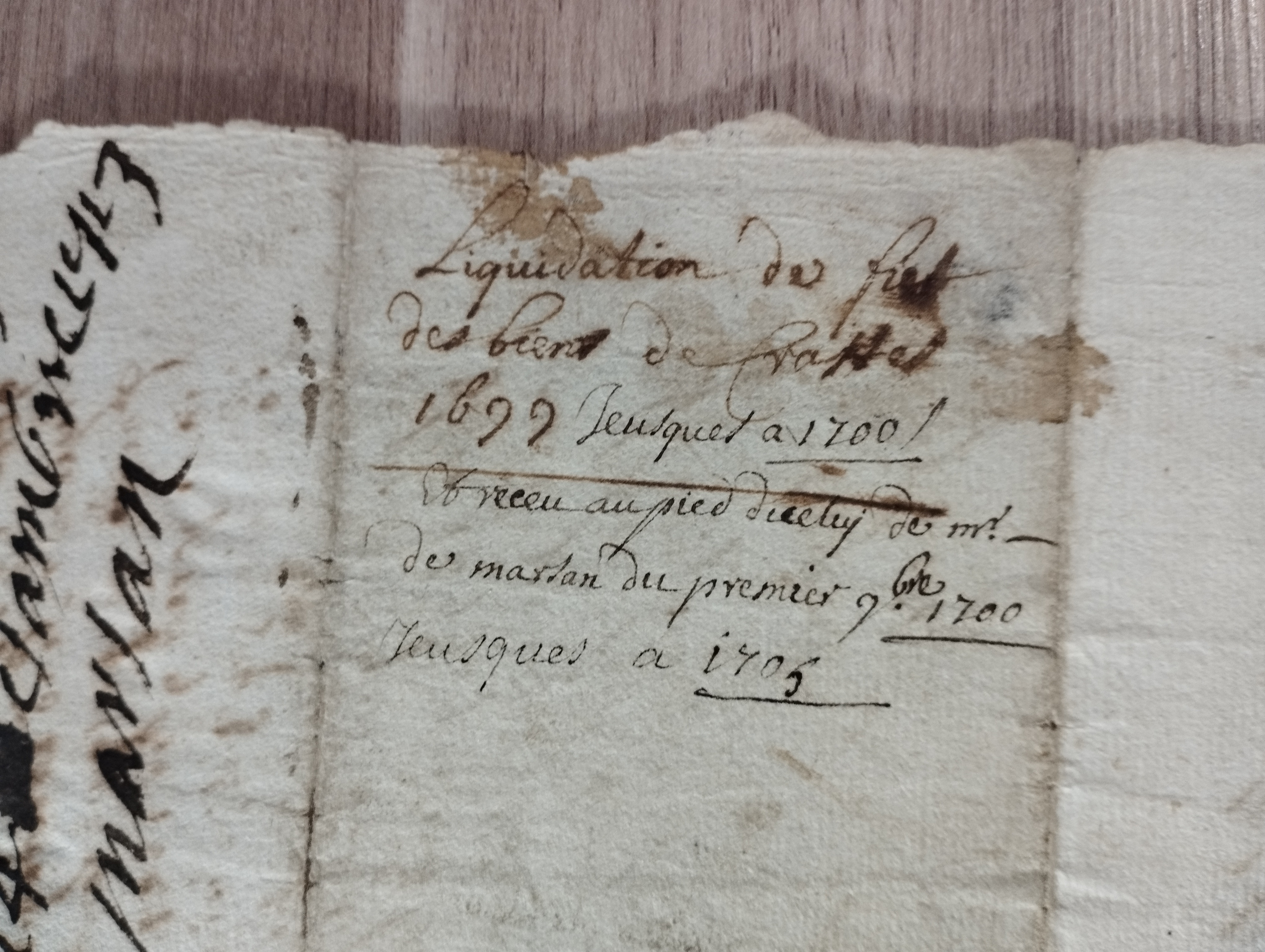 Marsan de Montesquiou  PAS  (vendre de bief, 1699-1705)
