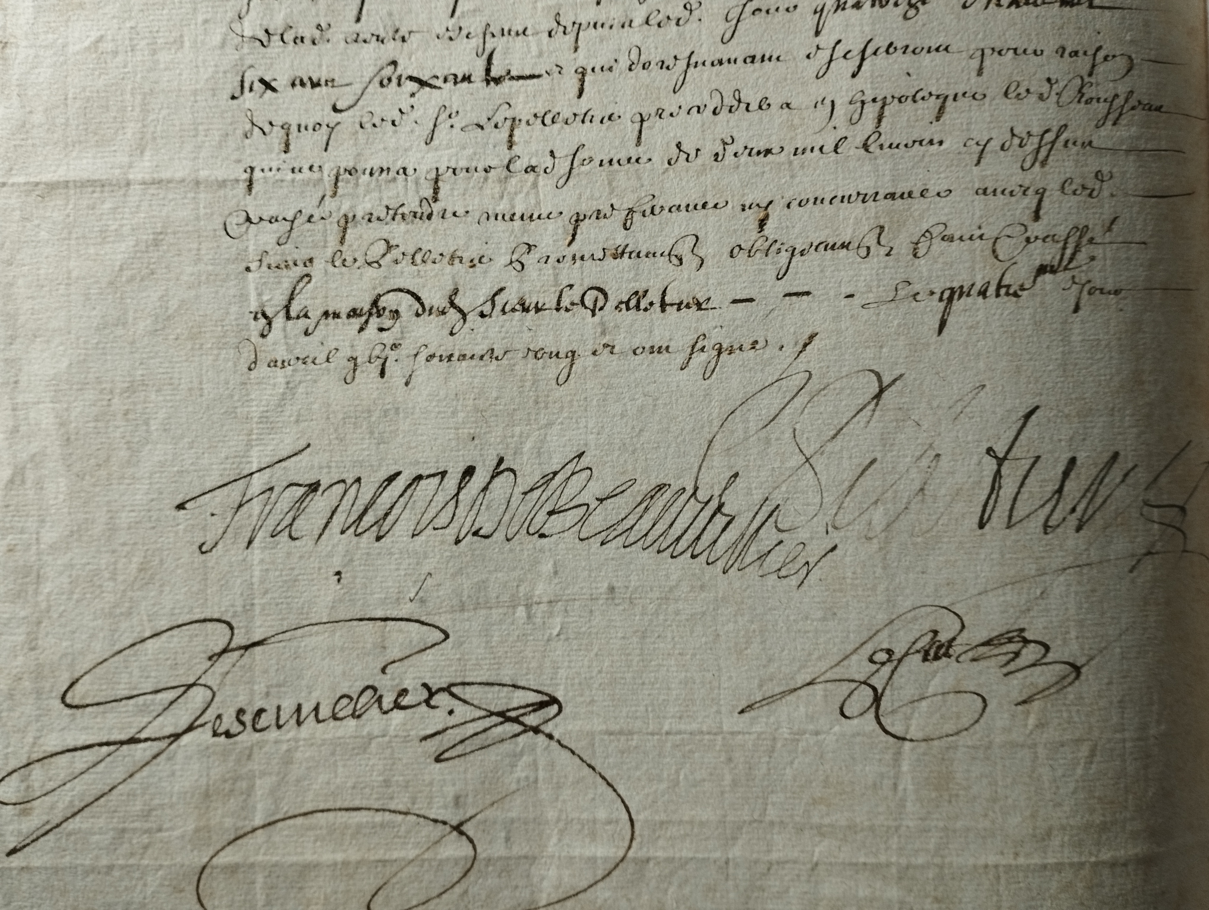 Francois de Beauvillier  PS, 4 avril 1641