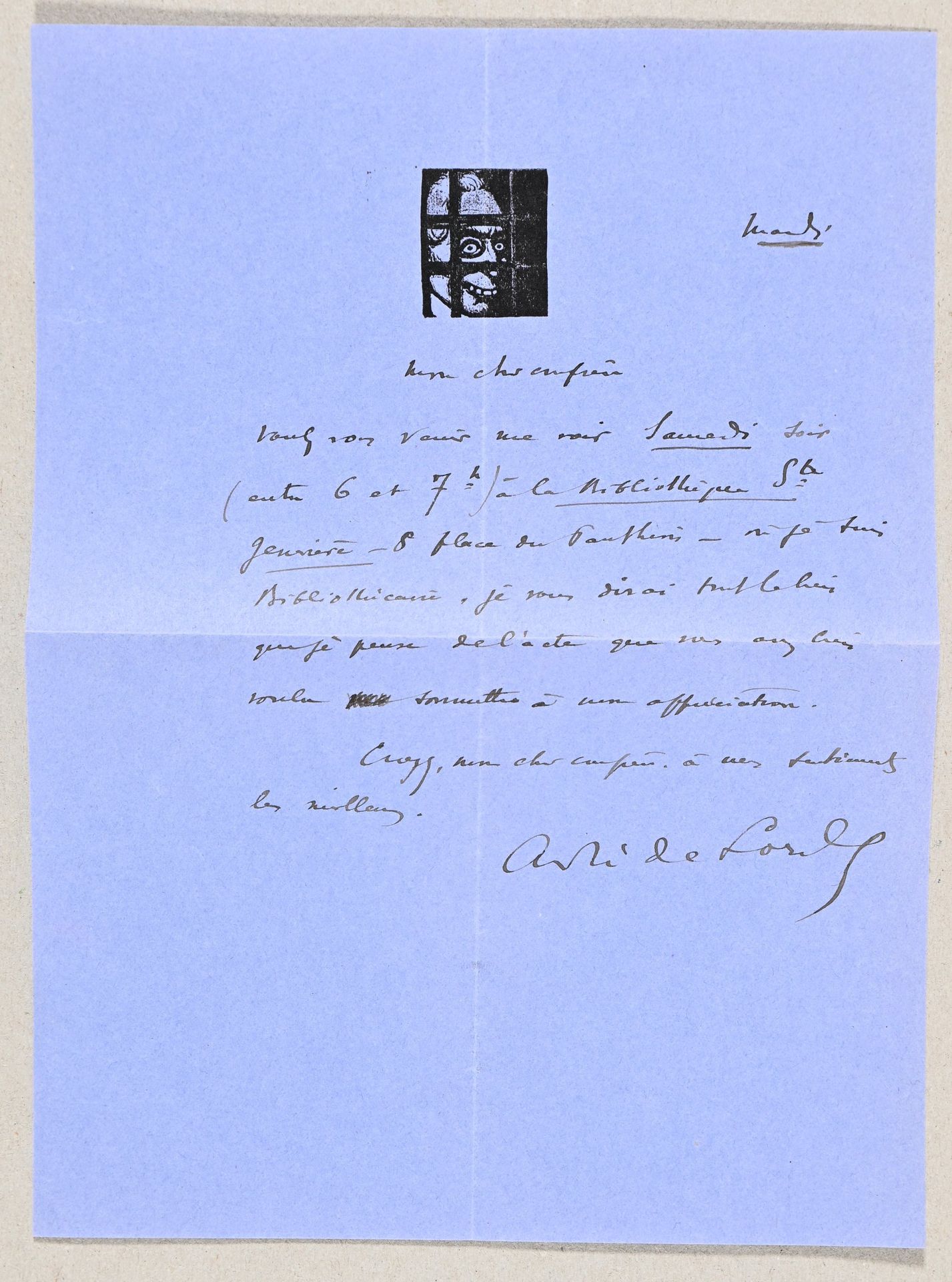 Collection de 20 lettres et billets autographes signes ( Dumas pere ,Ernest Renan , Pierre Loti, Camille Lemonnier,  Gavault,  Ginisty,  Reboux , Paul Margueritte , Bataille,Duvernois, de Flers,  de Lorde, Charpentier, Blockx,Casadesus, Thome)