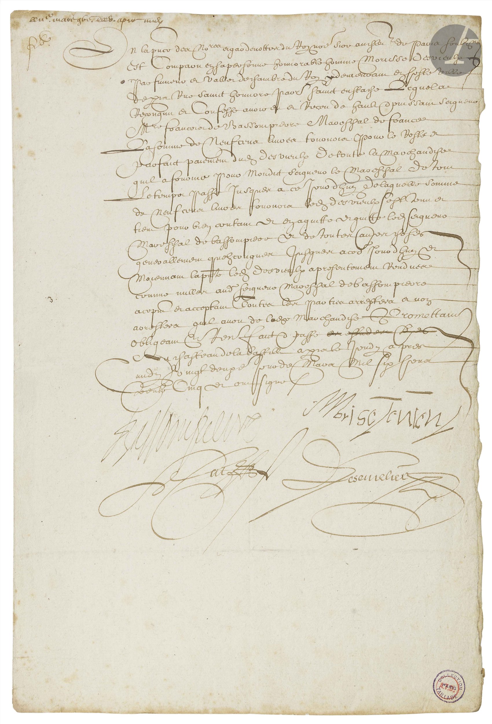 Francois de BASSOMPIERRE  PS  22.03.1635