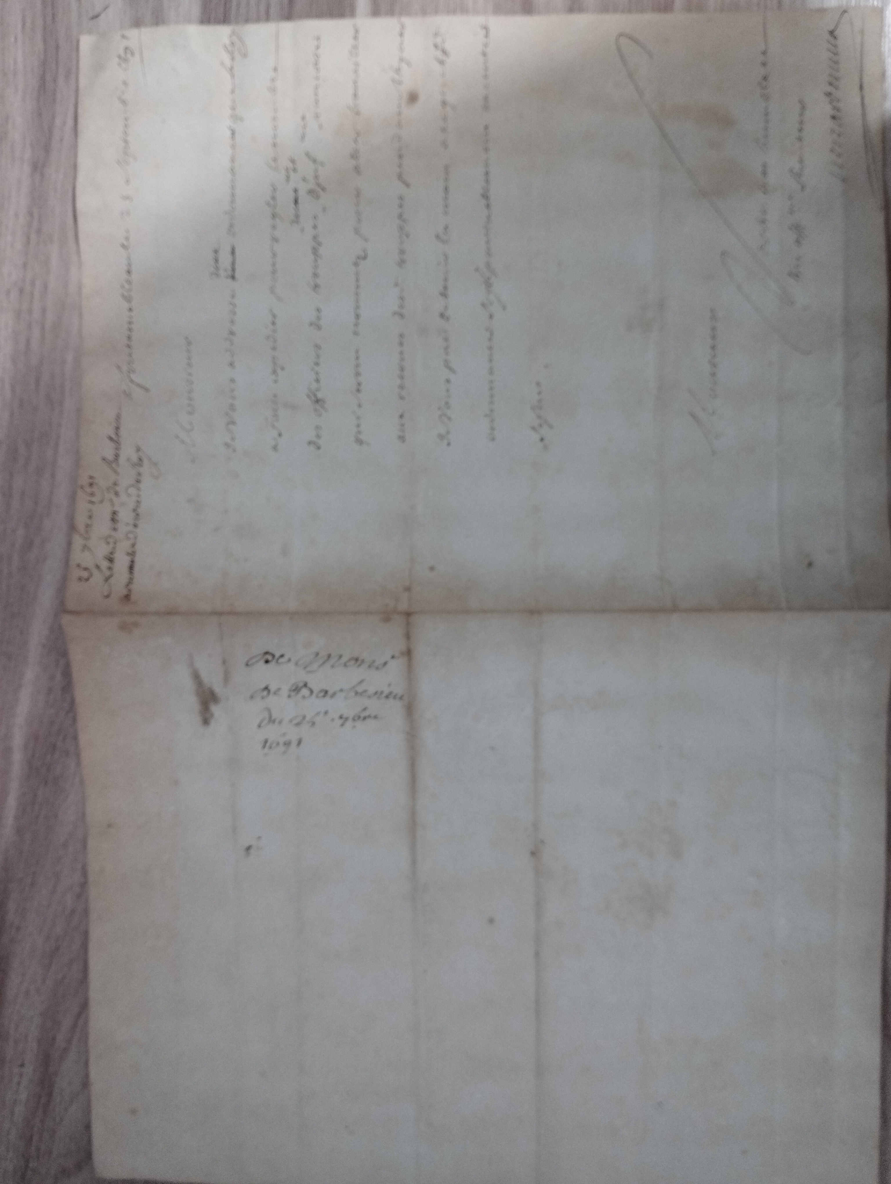 Louis-Francois-Marie Le Tellier de Barbezieux  LAS 1691