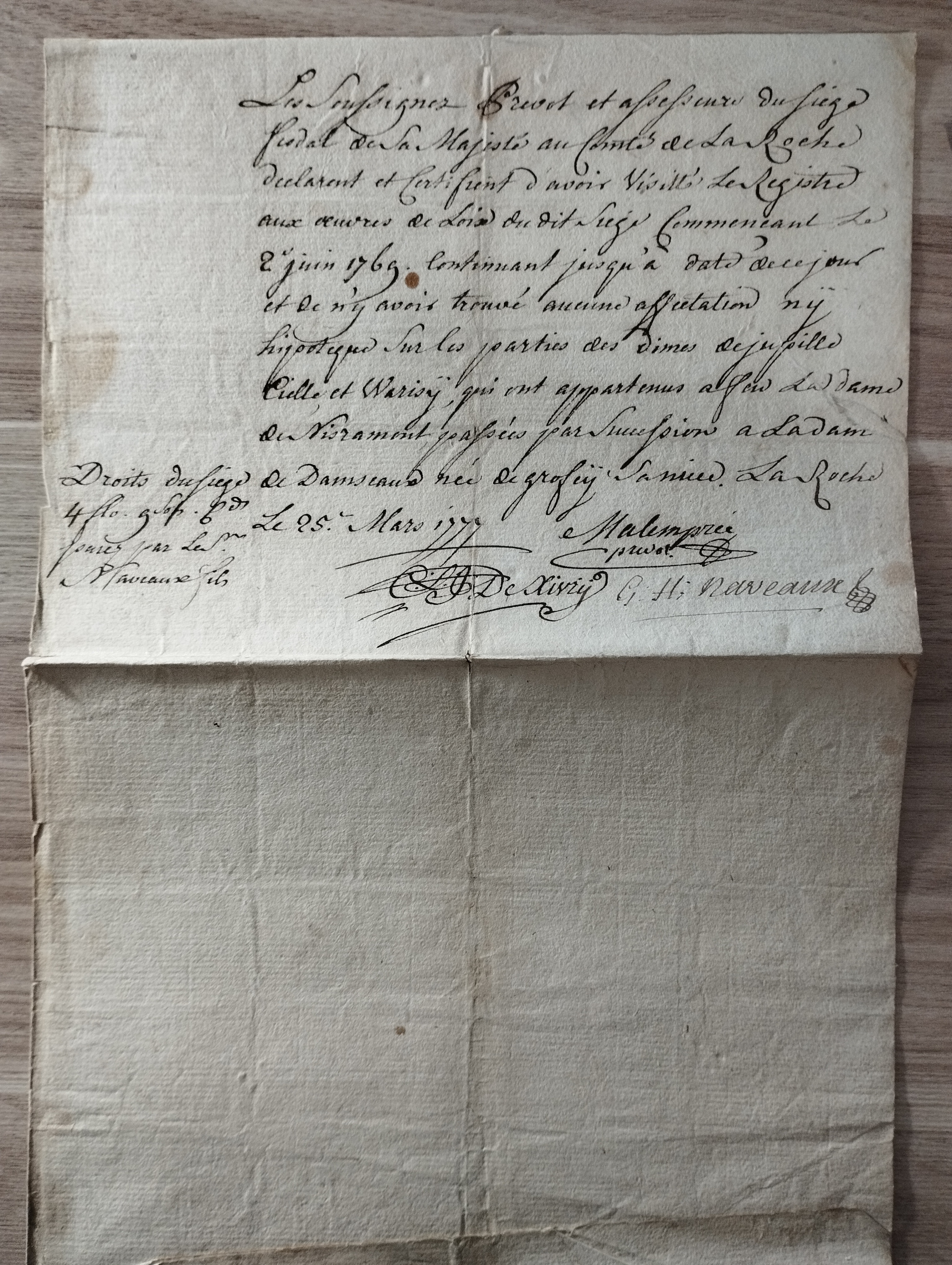 comte de La Roche (Sarthe)  1662, 1777     2