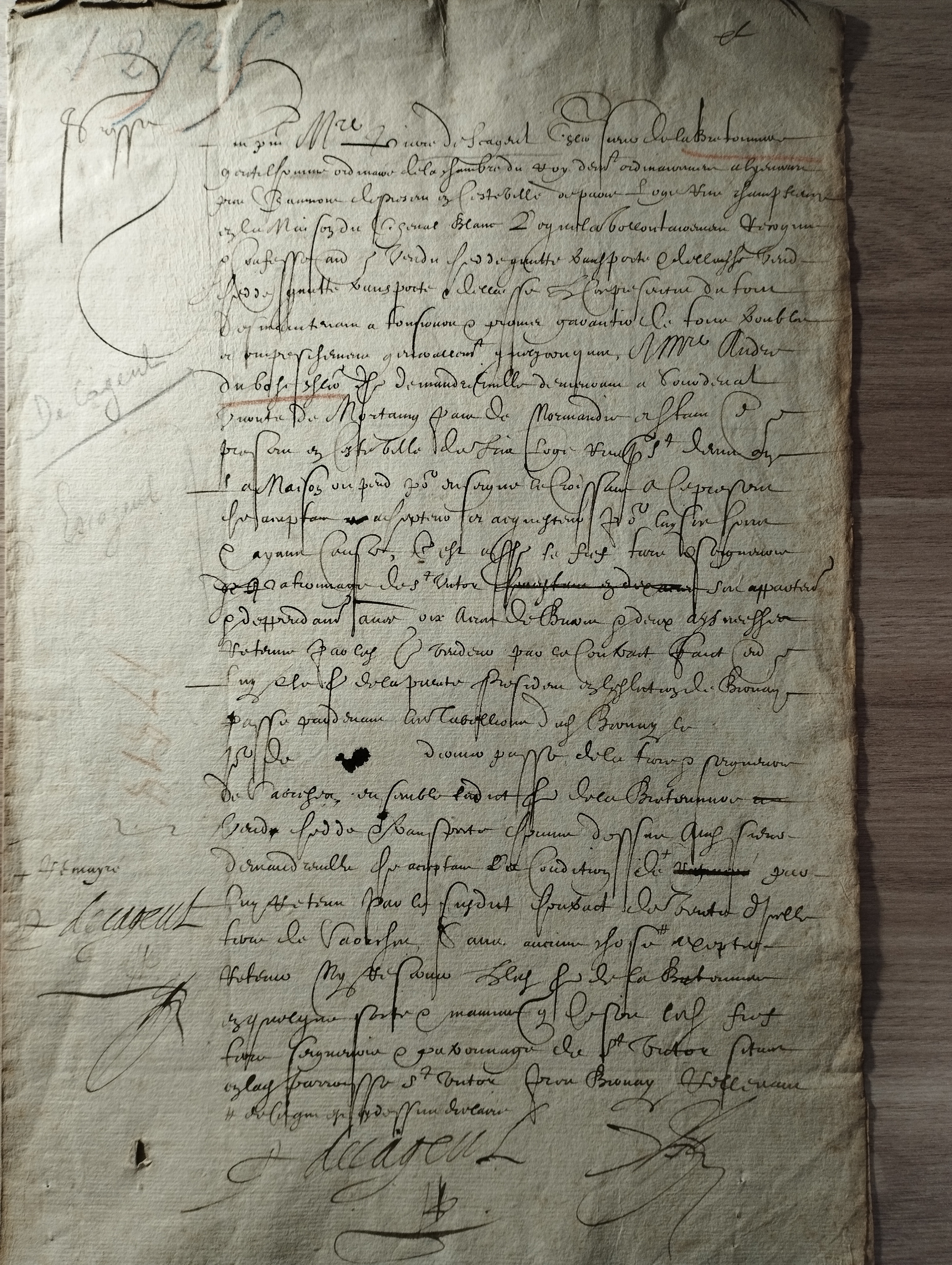 acte notarié officiel (latinit)  (27/03) 1699    4