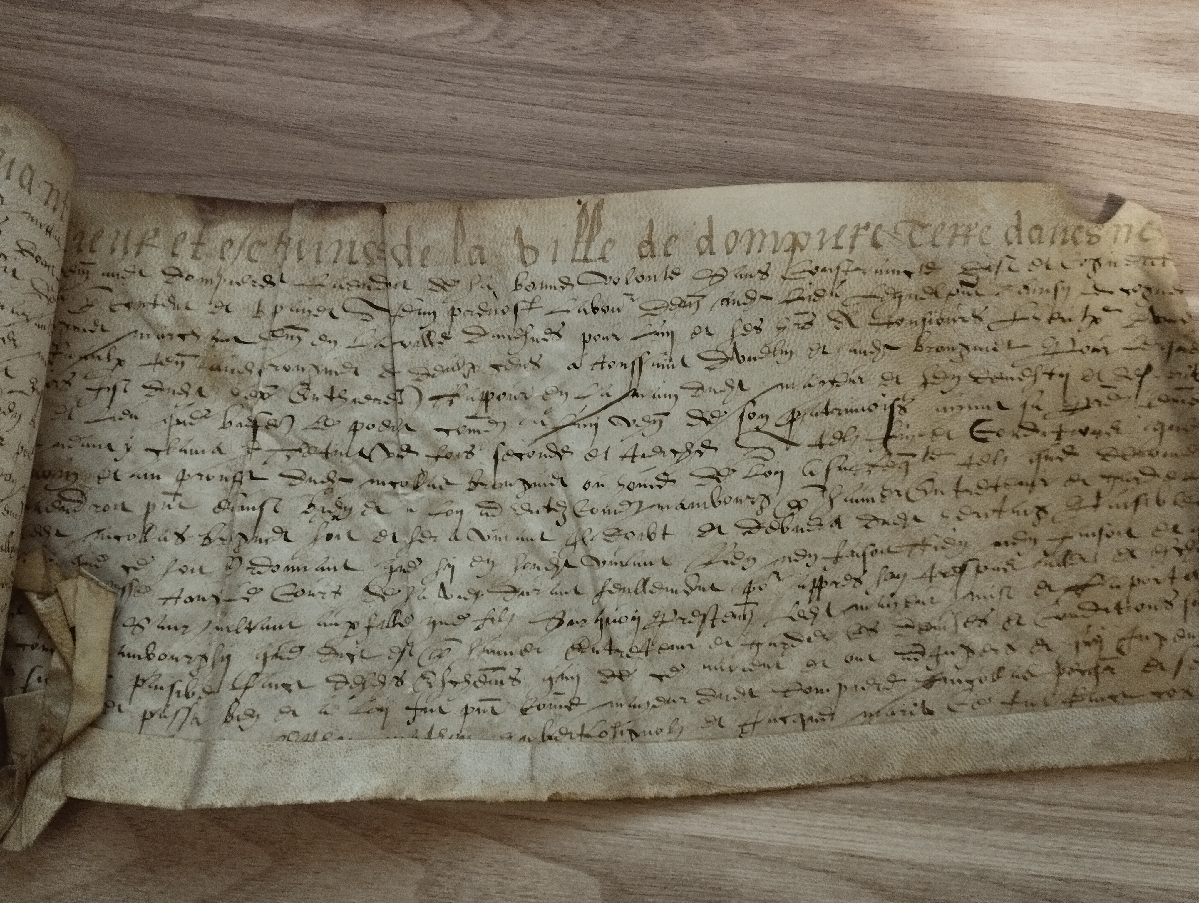 acte notarie   Dompierre    mai 1631