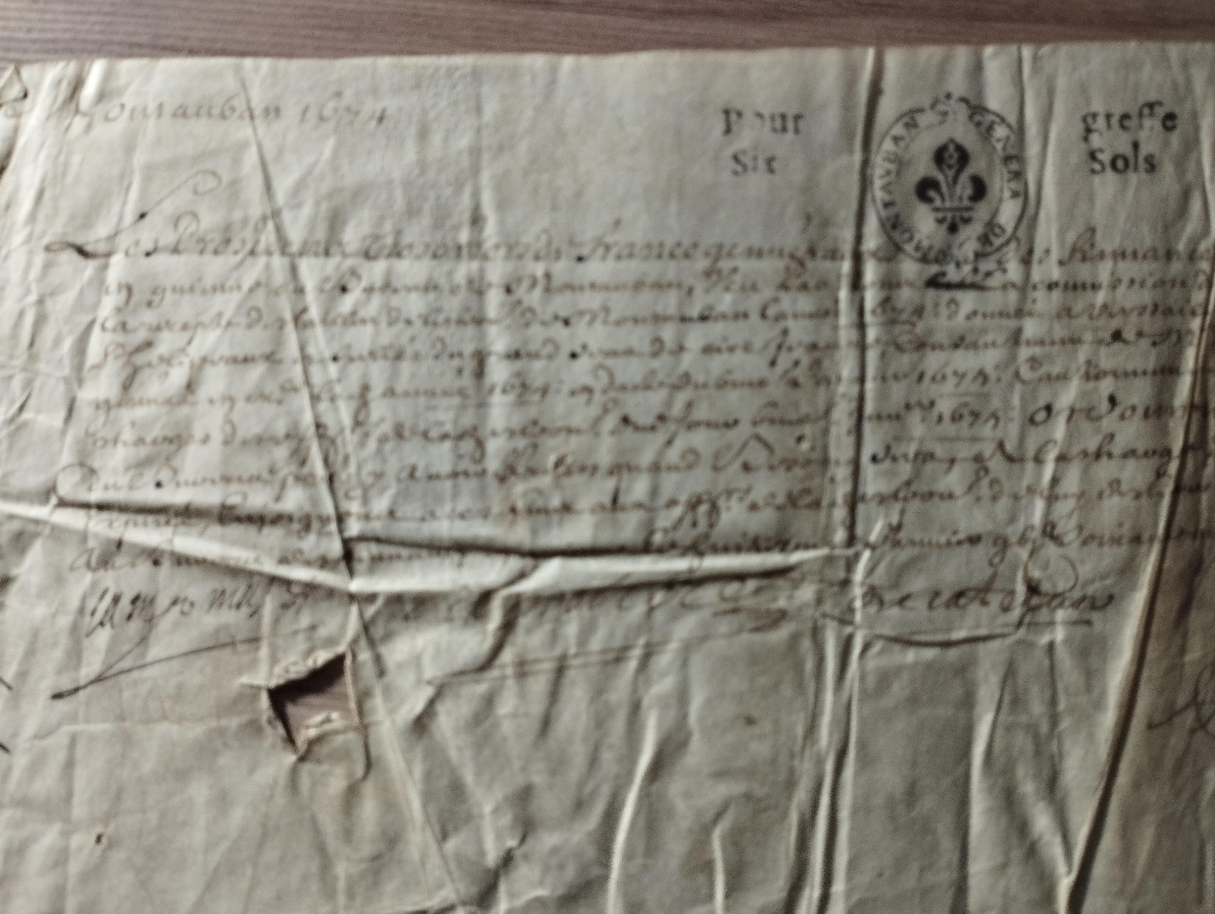 Ordre du Trésor royal   1674