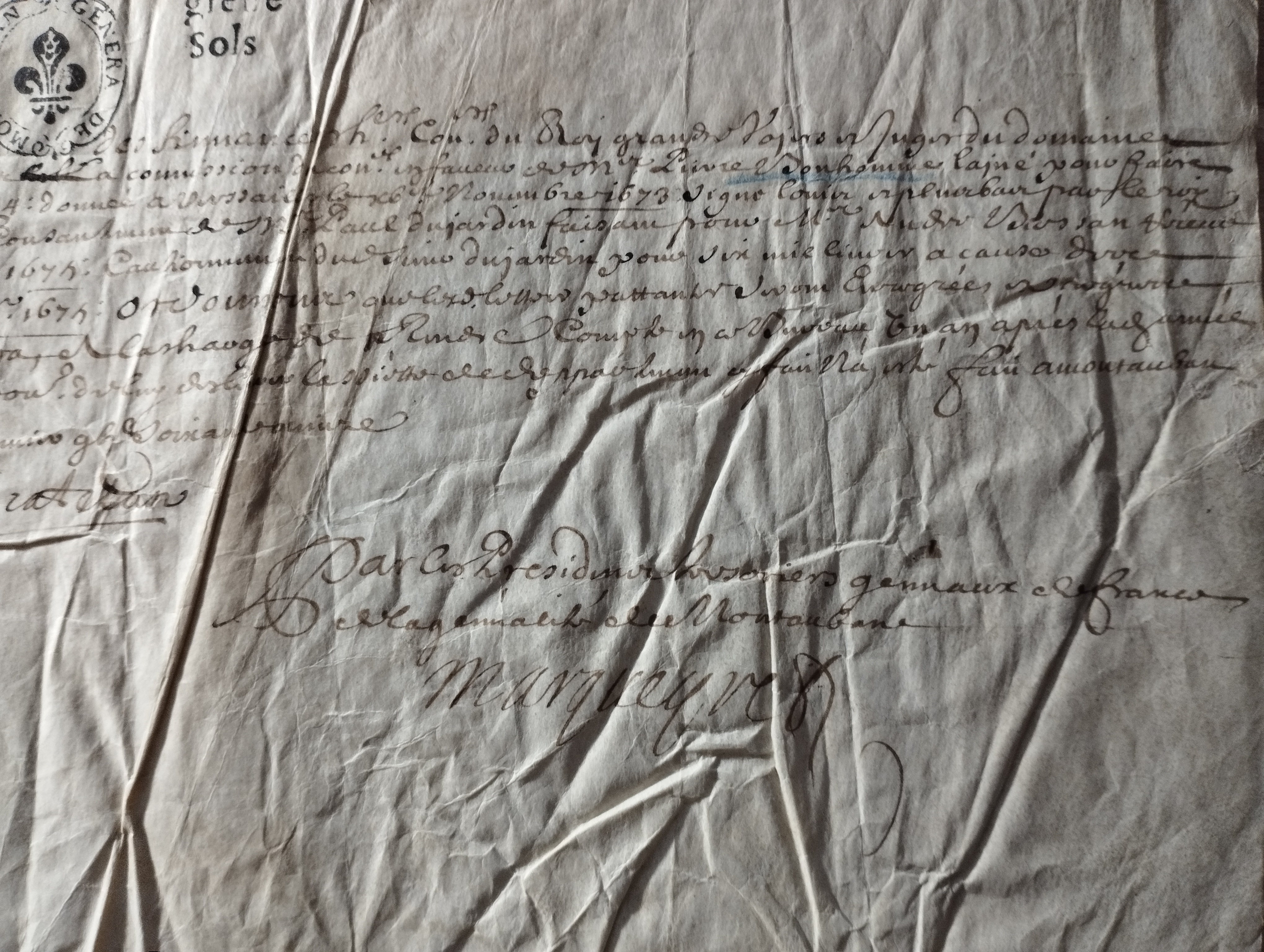 Ordre du Trésor royal   1674