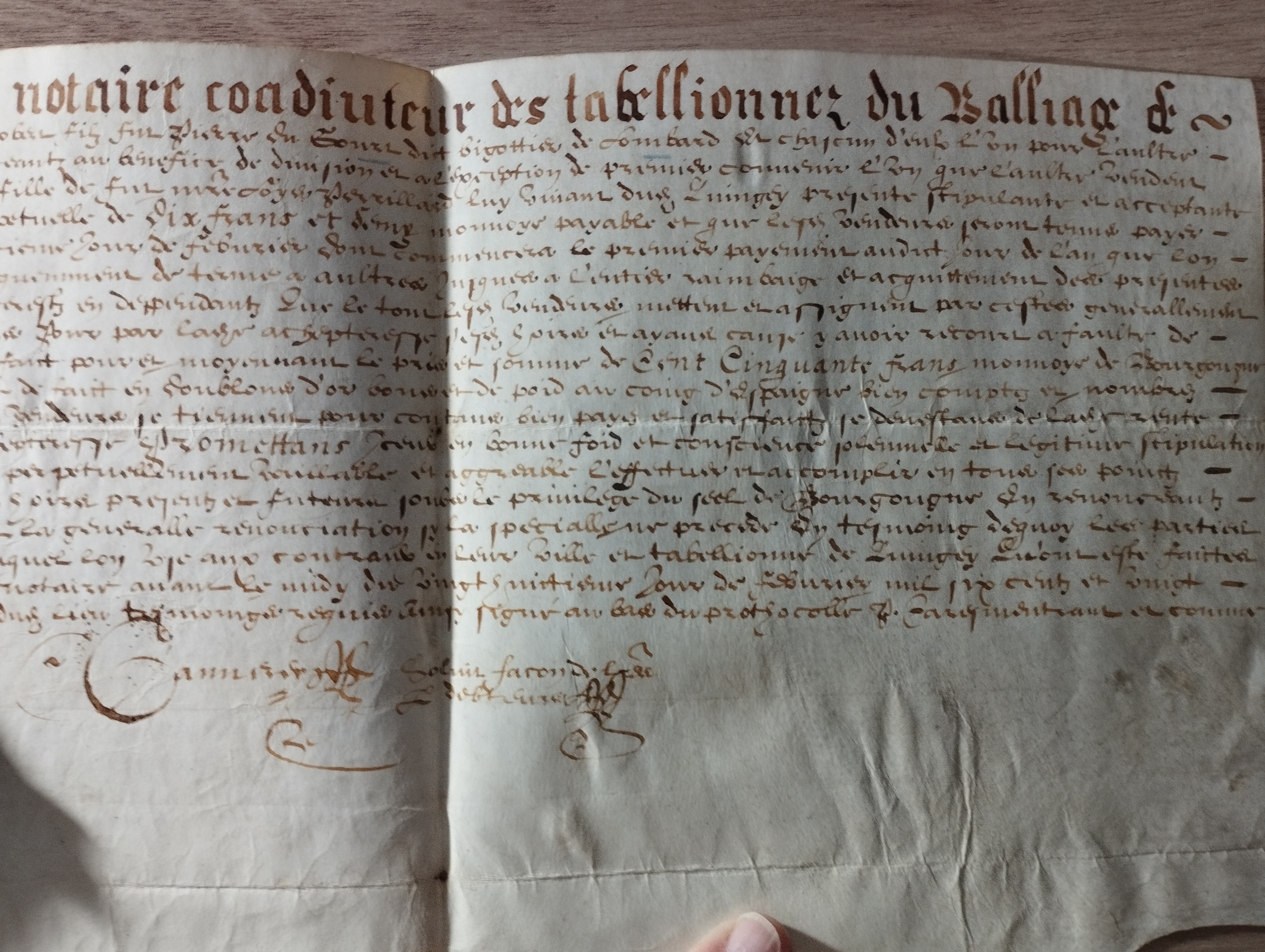 acte notarie (1620–1654)