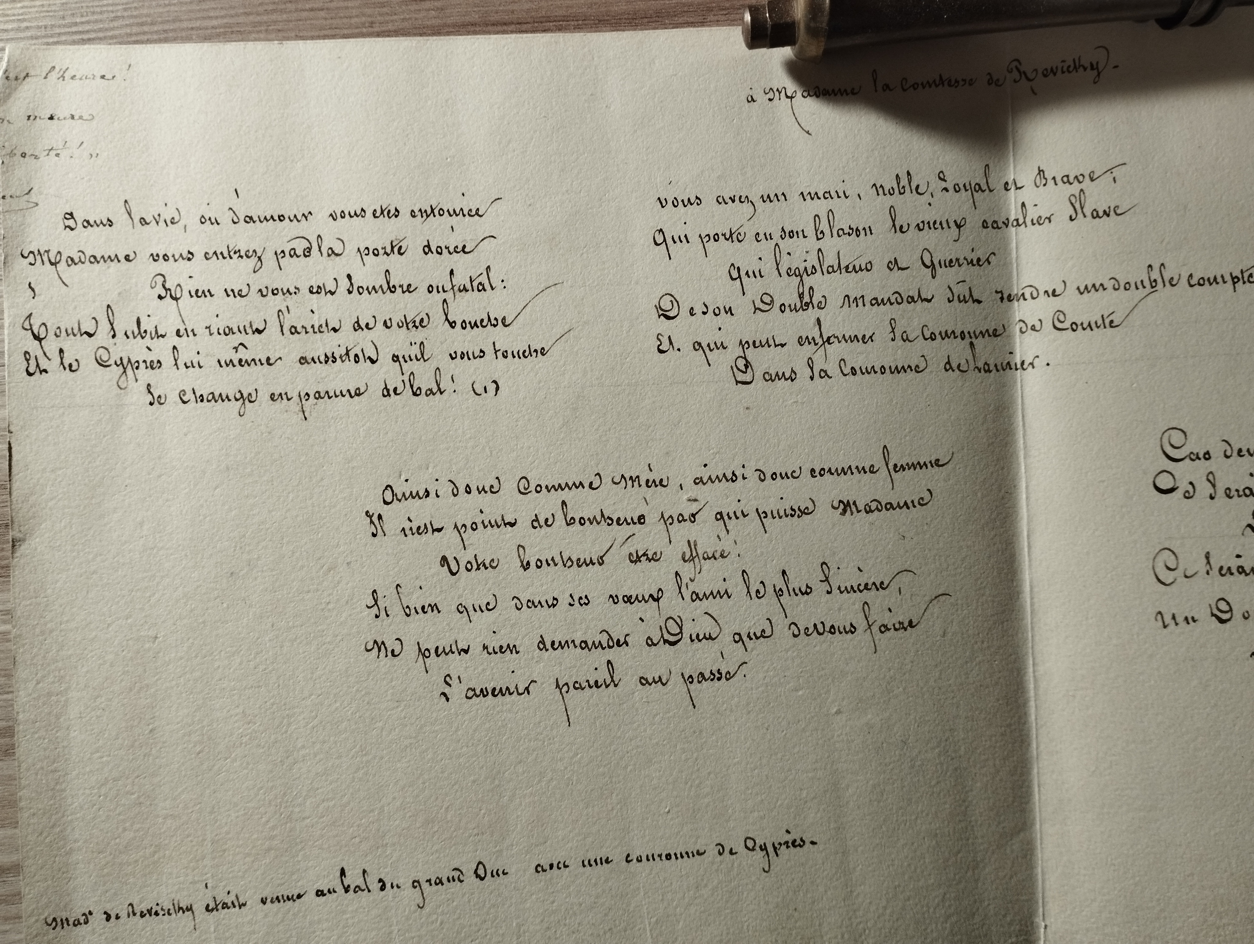 A.Dumas  Poeme manuscrit inedit signe