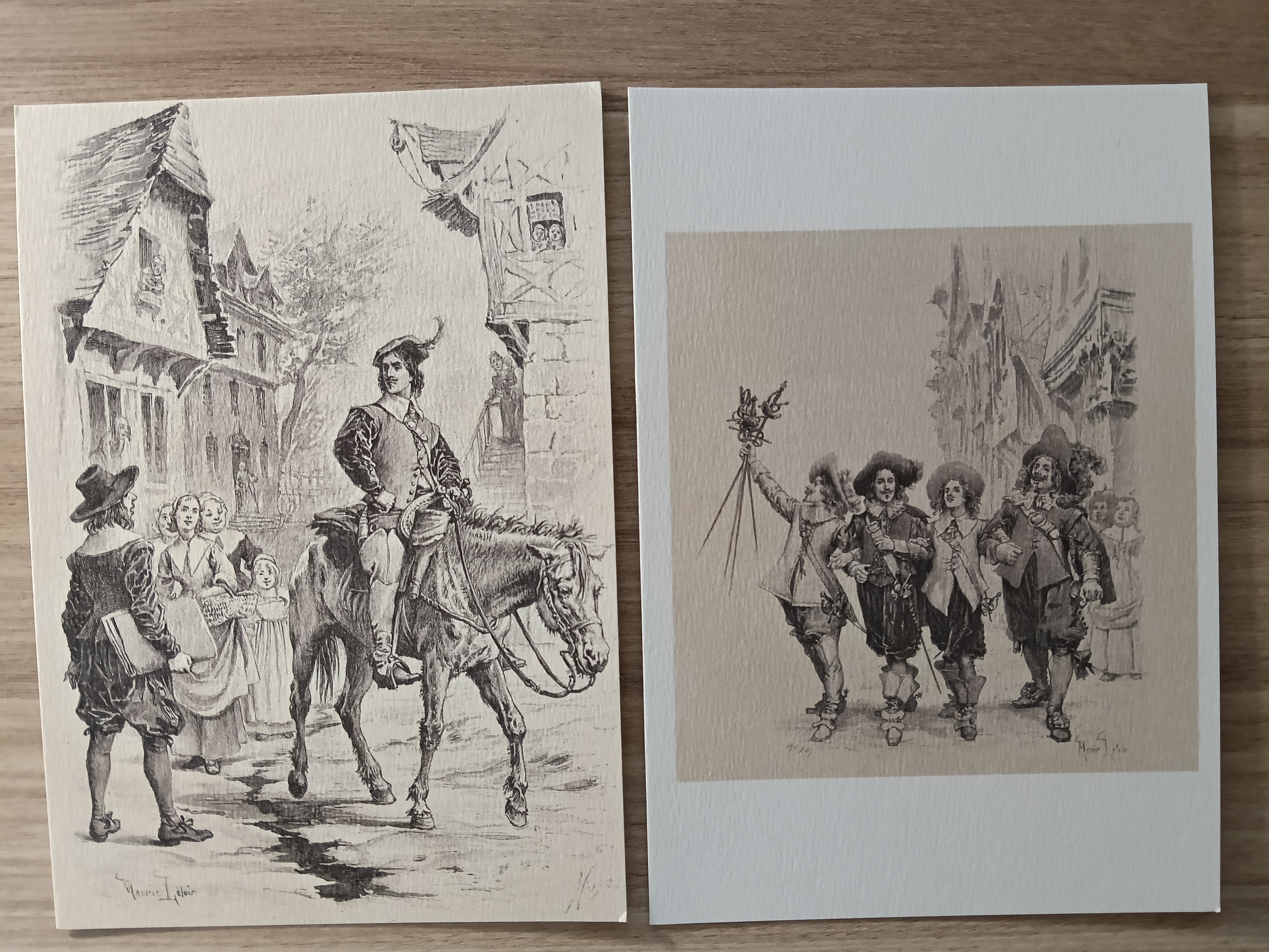 8 cartes postales  (ill. M.Leloir pour Les Trois Mousquetaires)