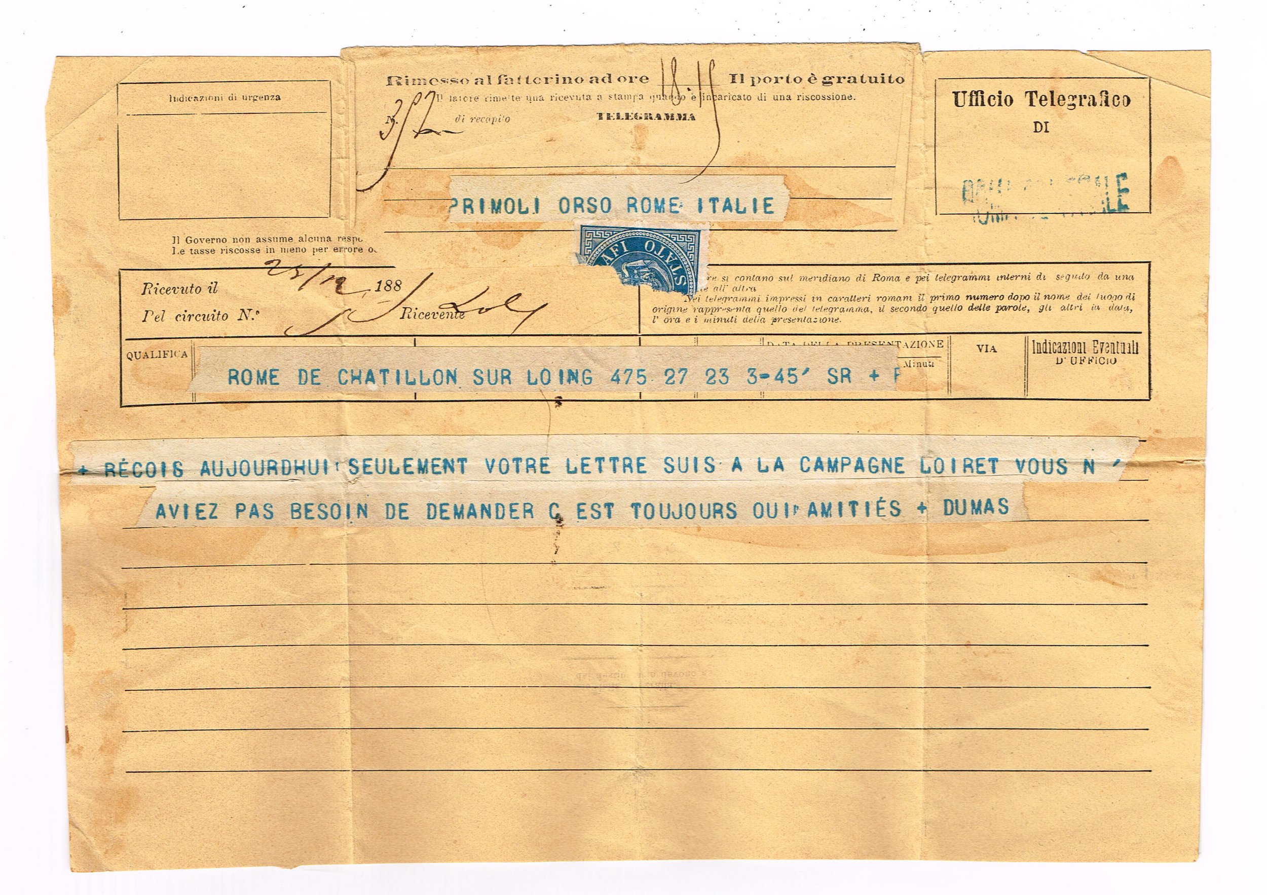 A. DUMAS Fils  (Duse, Knorring)
