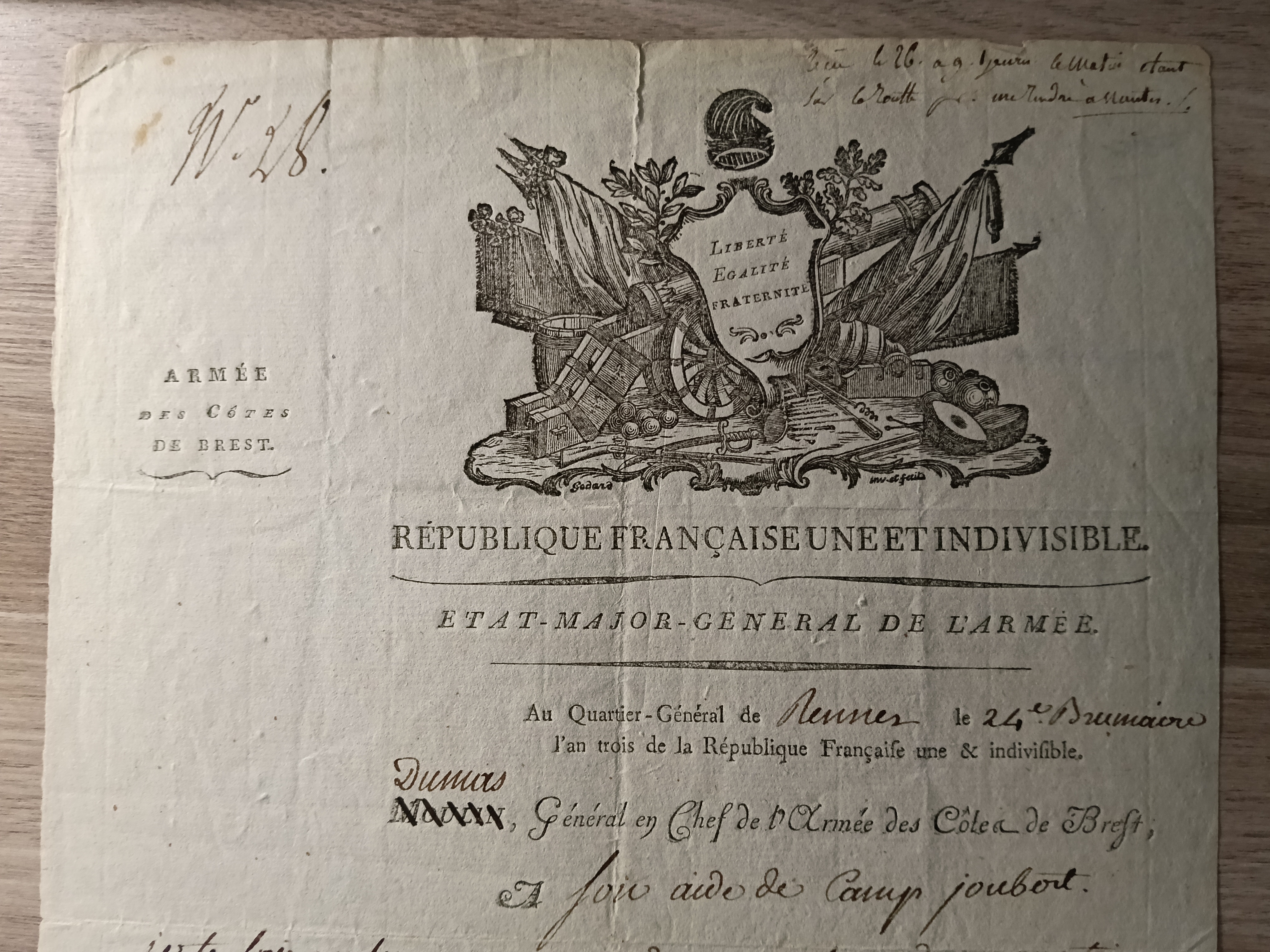 T.A.Dumas PS 24 brumeire an 3 (14 novembre 1796)
