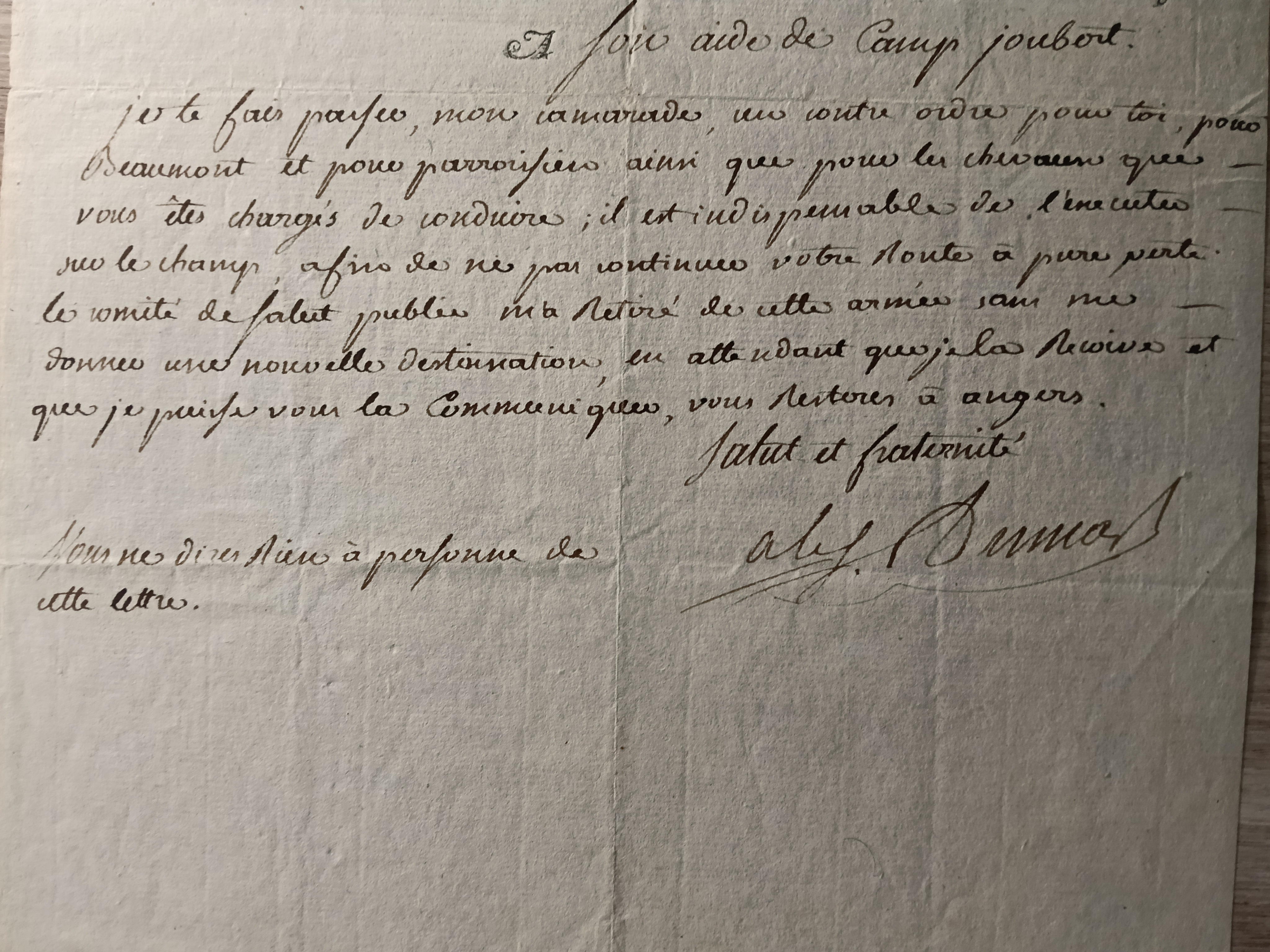 T.A.Dumas PS 24 brumeire an 3 (14 novembre 1796)