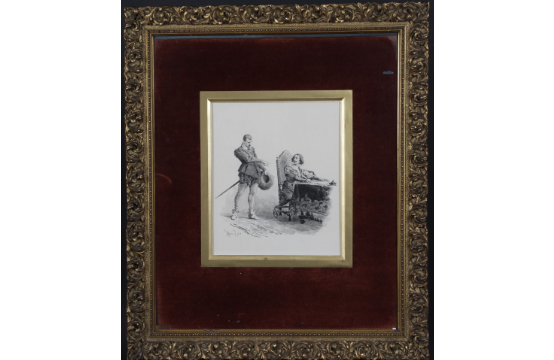 M. Leloir  illustration pour "Les Trois Mousquetaires" (Felton et Buckingham)