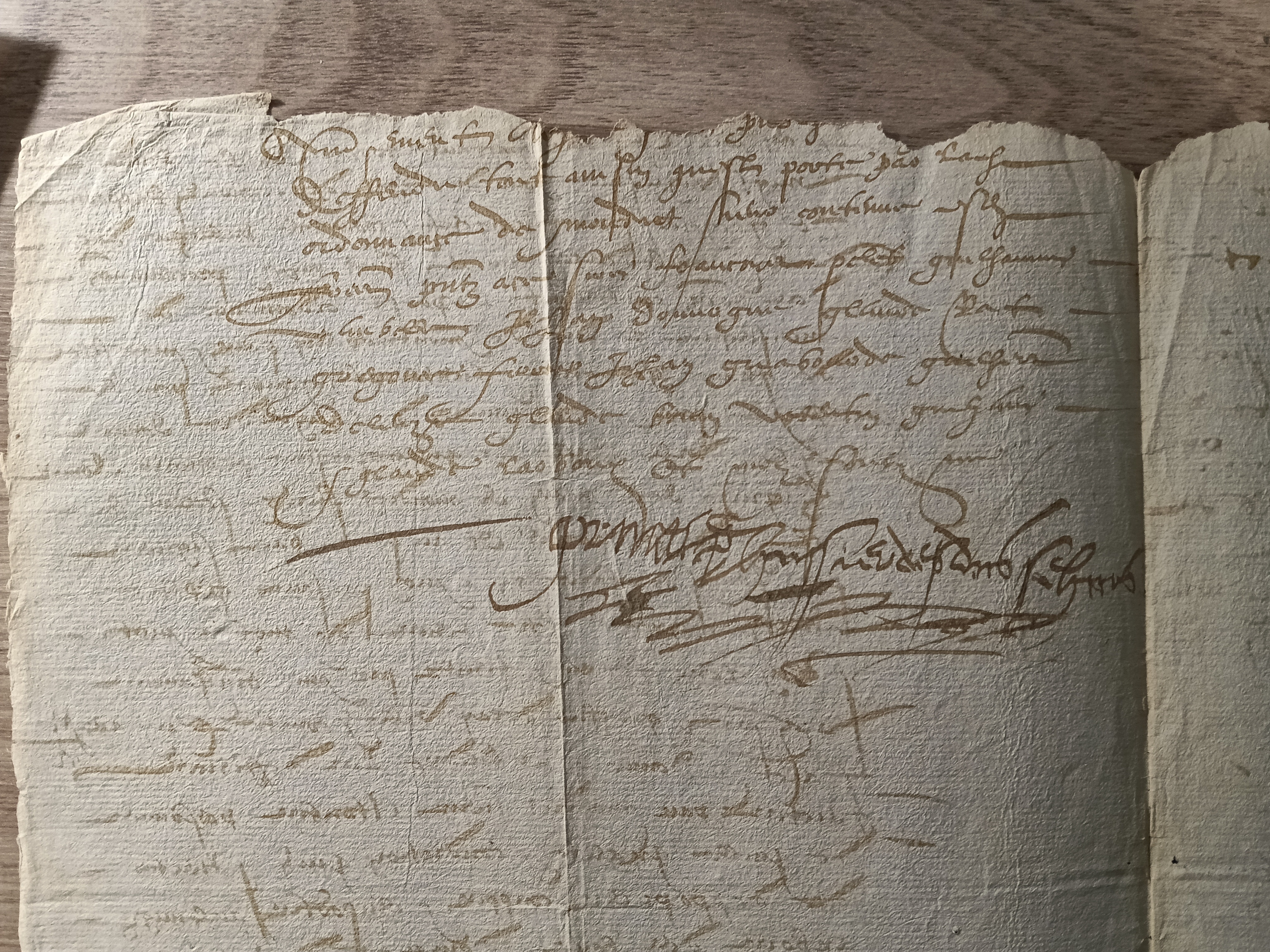 3 documents en nom de H.I Montmorancy 1583