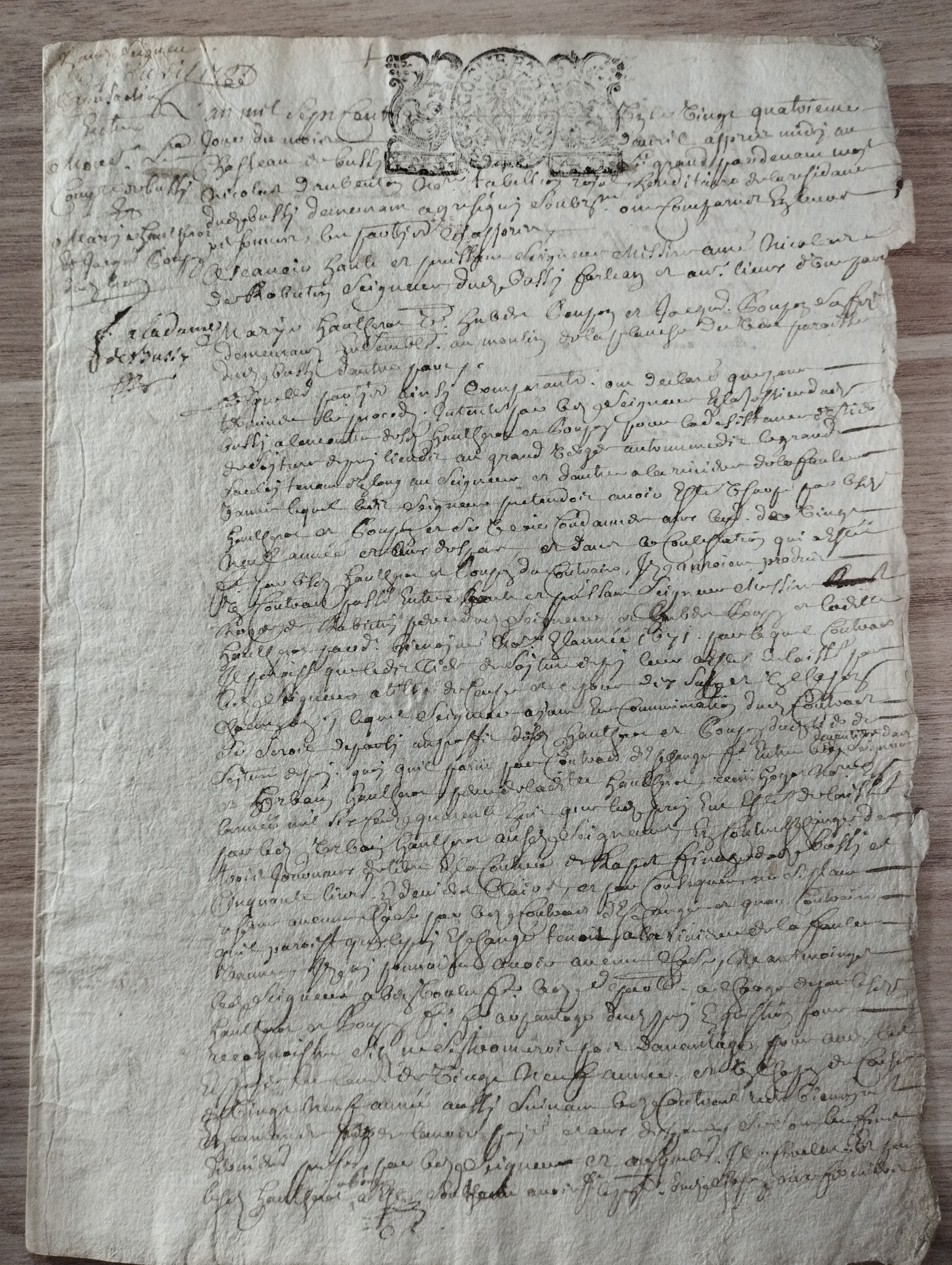 Document signature autographe du fils aine Roger de Rabutin Bussy-Rabutin