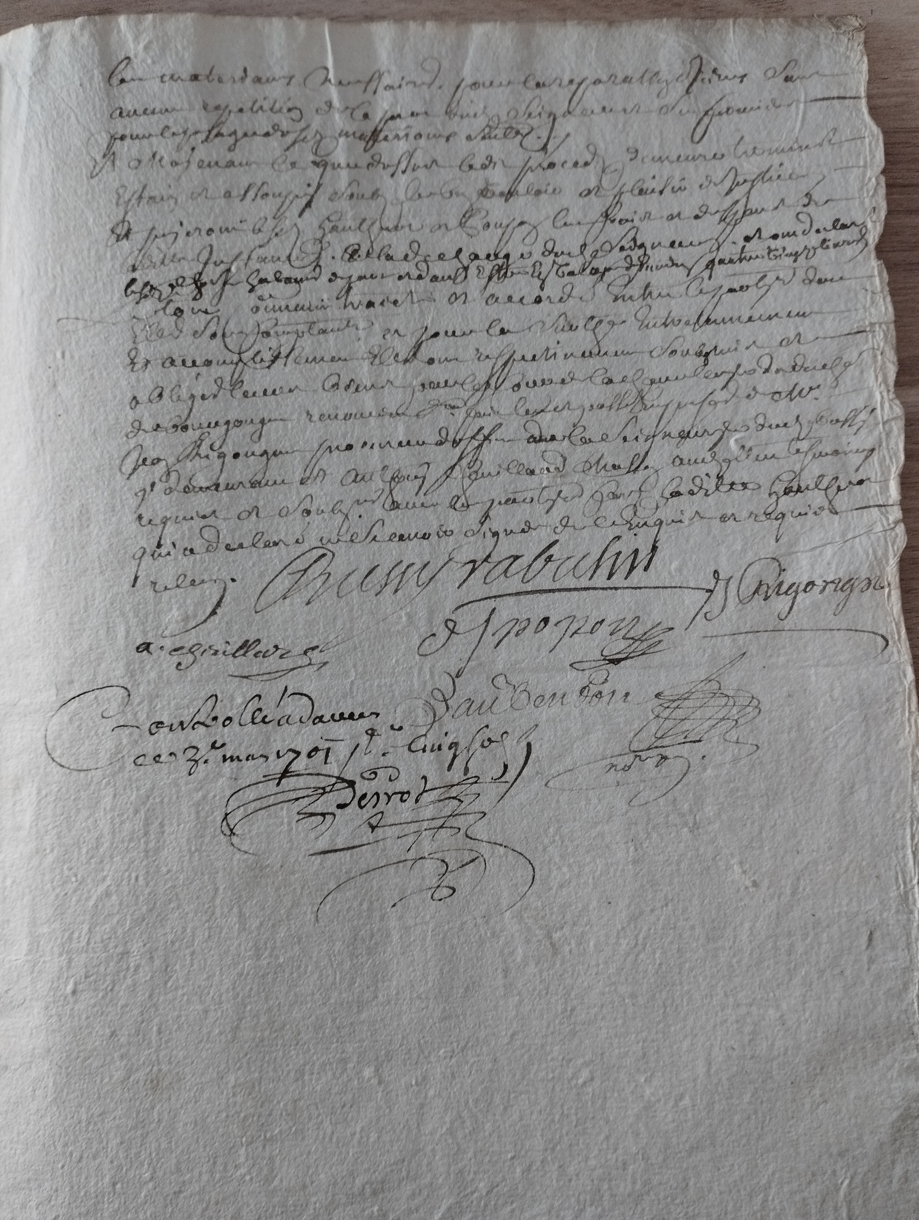 Document signature autographe du fils aine Roger de Rabutin Bussy-Rabutin